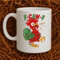 F-CAW-F Funny Christmas Santa Crow Coffee Mug thumb 2
