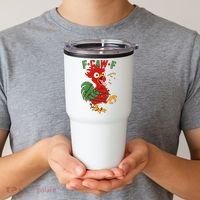 F-CAW-F Funny Christmas Santa Crow Tumbler thumb 2