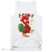 F-CAW-F Funny Christmas Santa Crow Tank Top thumb 0