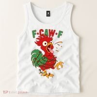 F-CAW-F Funny Christmas Santa Crow Tank Top thumb 2