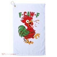 F-CAW-F Funny Christmas Santa Crow Golf Towel thumb 0