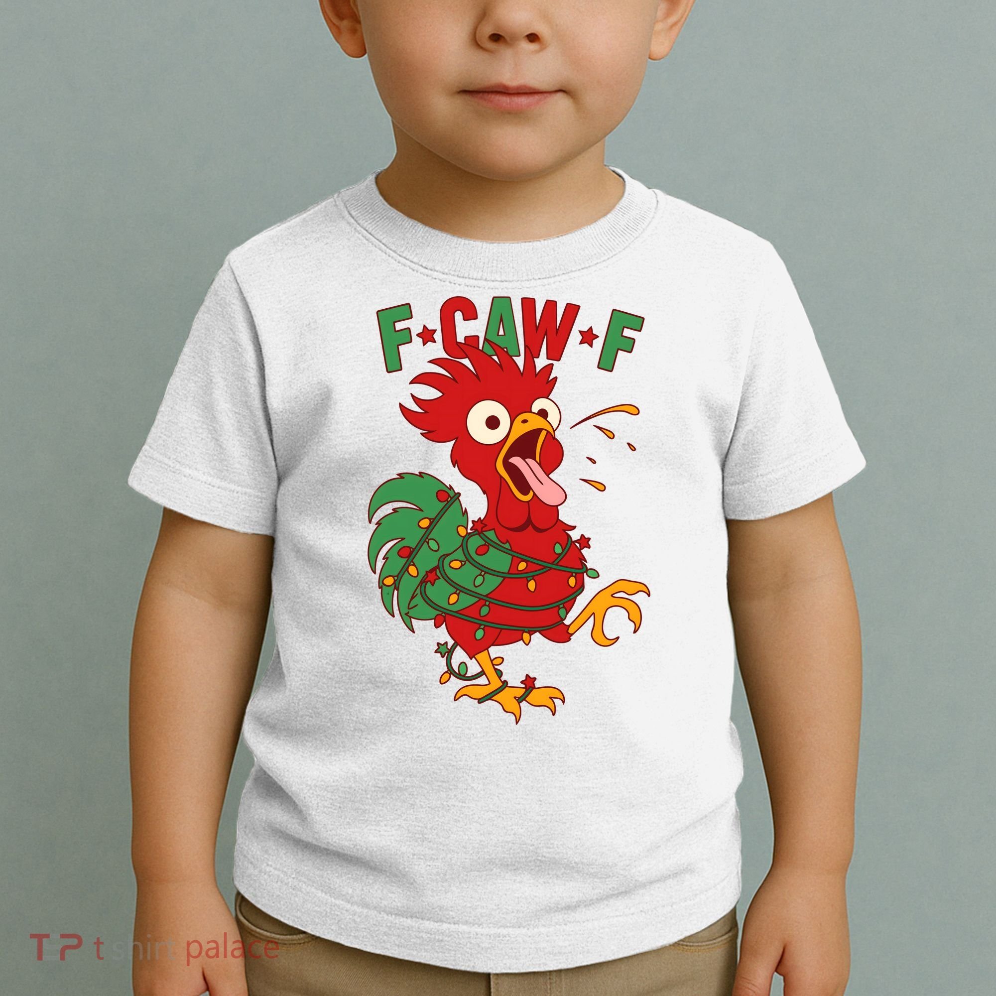 F-CAW-F Funny Christmas Santa Crow Toddler T-Shirt