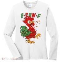 F-CAW-F Funny Christmas Santa Crow Women's Long Sleeve Shirt thumb 0
