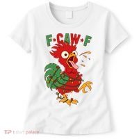 F-CAW-F Funny Christmas Santa Crow Women's T-Shirt thumb 0