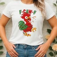 F-CAW-F Funny Christmas Santa Crow Women's T-Shirt thumb 2