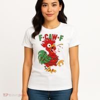 F-CAW-F Funny Christmas Santa Crow Women's T-Shirt thumb 4