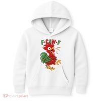 F-CAW-F Funny Christmas Santa Crow Kids Hoodie thumb 0