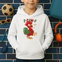 F-CAW-F Funny Christmas Santa Crow Kids Hoodie thumb 2