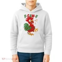 F-CAW-F Funny Christmas Santa Crow Kids Hoodie thumb 4