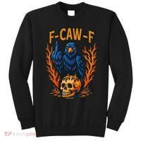 F-Caw-F Funny Crow Skeleton Skull Meme Sweatshirt thumb 0