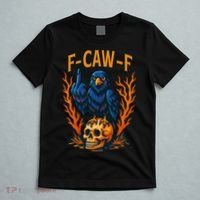 F-Caw-F Funny Crow Skeleton Skull Meme T-Shirt thumb 5