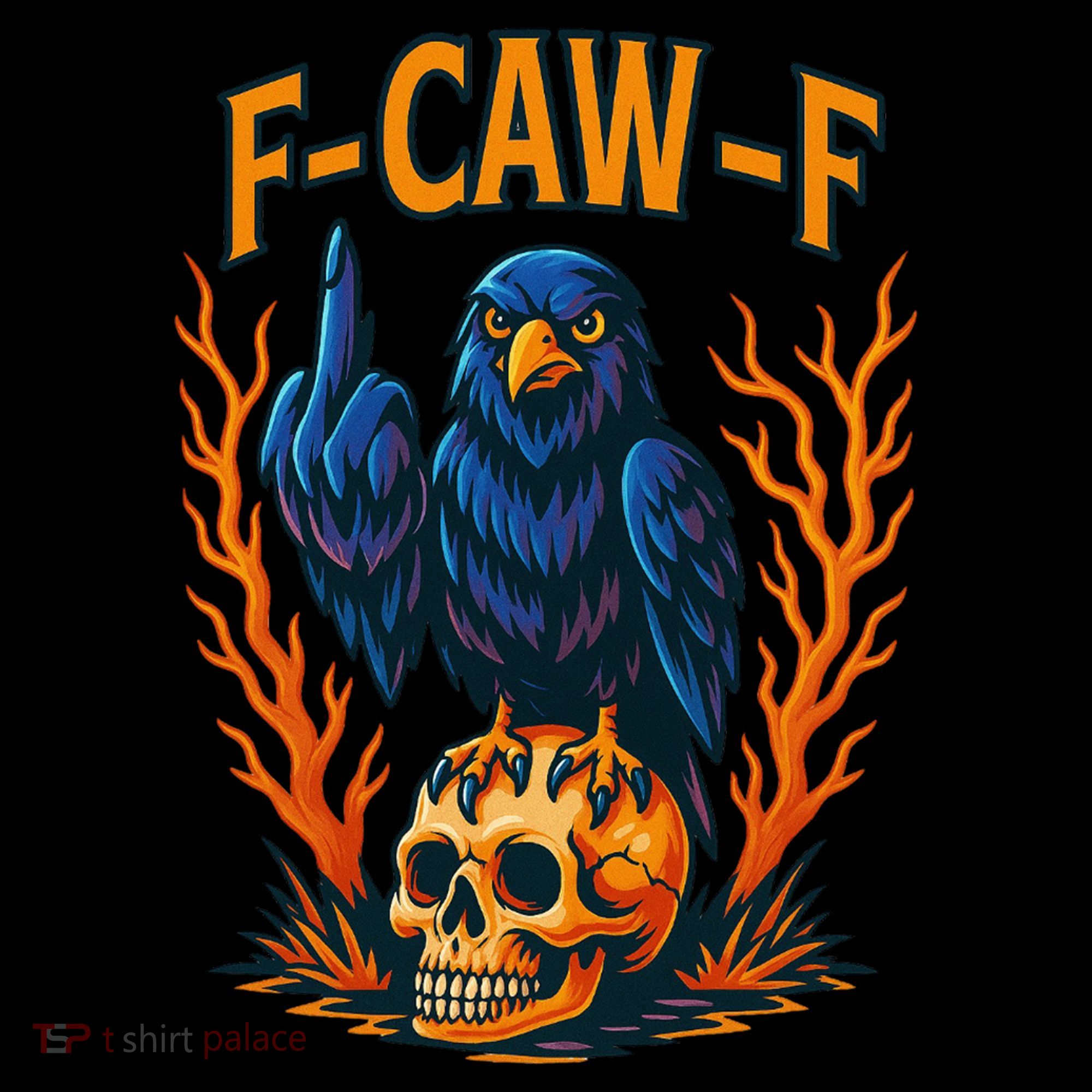 F-Caw-F Funny Crow Skeleton Skull Meme Bucket Hat