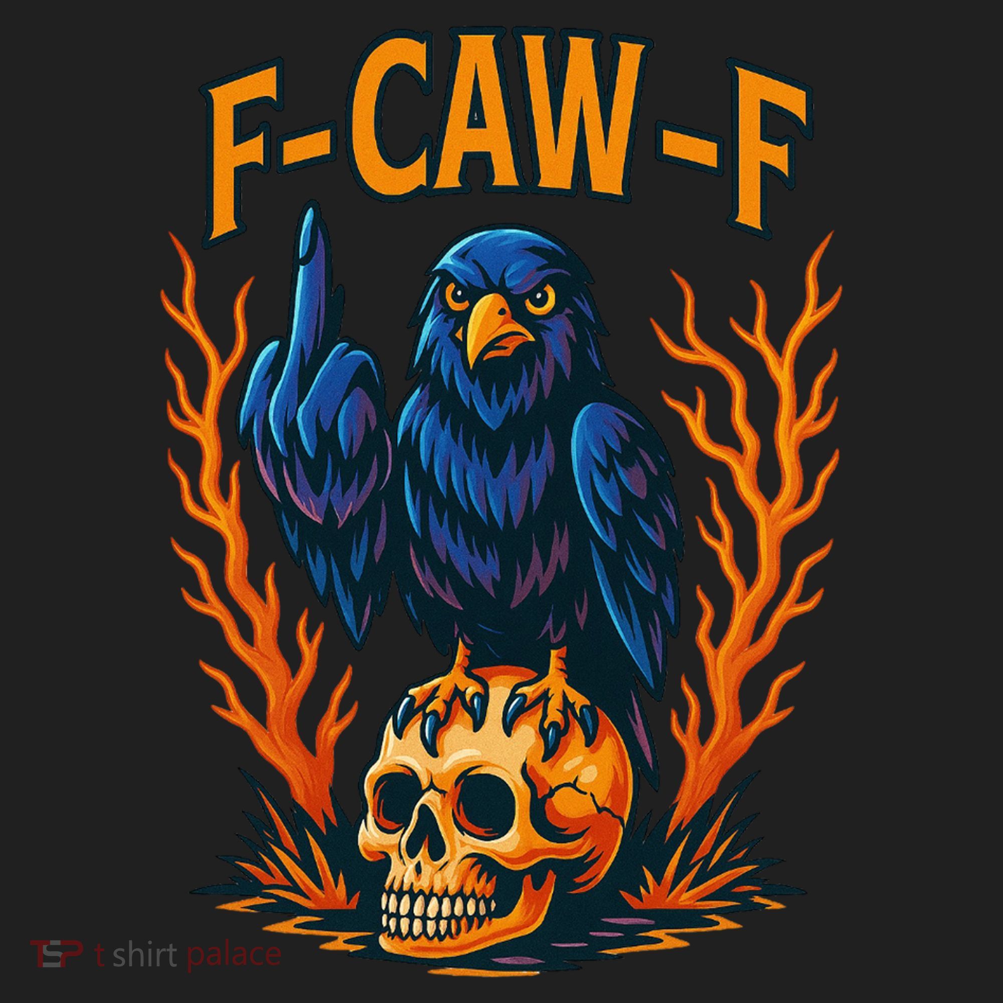 F-Caw-F Funny Crow Skeleton Skull Meme Beanie