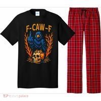 F-Caw-F Funny Crow Skeleton Skull Meme Pajama Set thumb 0