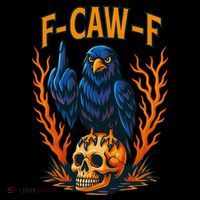 F-Caw-F Funny Crow Skeleton Skull Meme Ornament thumb 1
