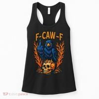 F-Caw-F Funny Crow Skeleton Skull Meme Women's Tank Top thumb 0