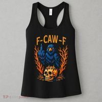 F-Caw-F Funny Crow Skeleton Skull Meme Women's Tank Top thumb 3