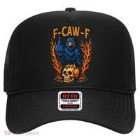 F-Caw-F Funny Crow Skeleton Skull Meme Hat thumb 0