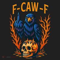 F-Caw-F Funny Crow Skeleton Skull Meme Hat thumb 2