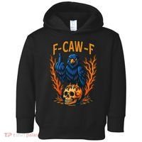 F-Caw-F Funny Crow Skeleton Skull Meme Toddler Hoodie thumb 0
