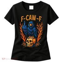 F-Caw-F Funny Crow Skeleton Skull Meme Women's T-Shirt thumb 0