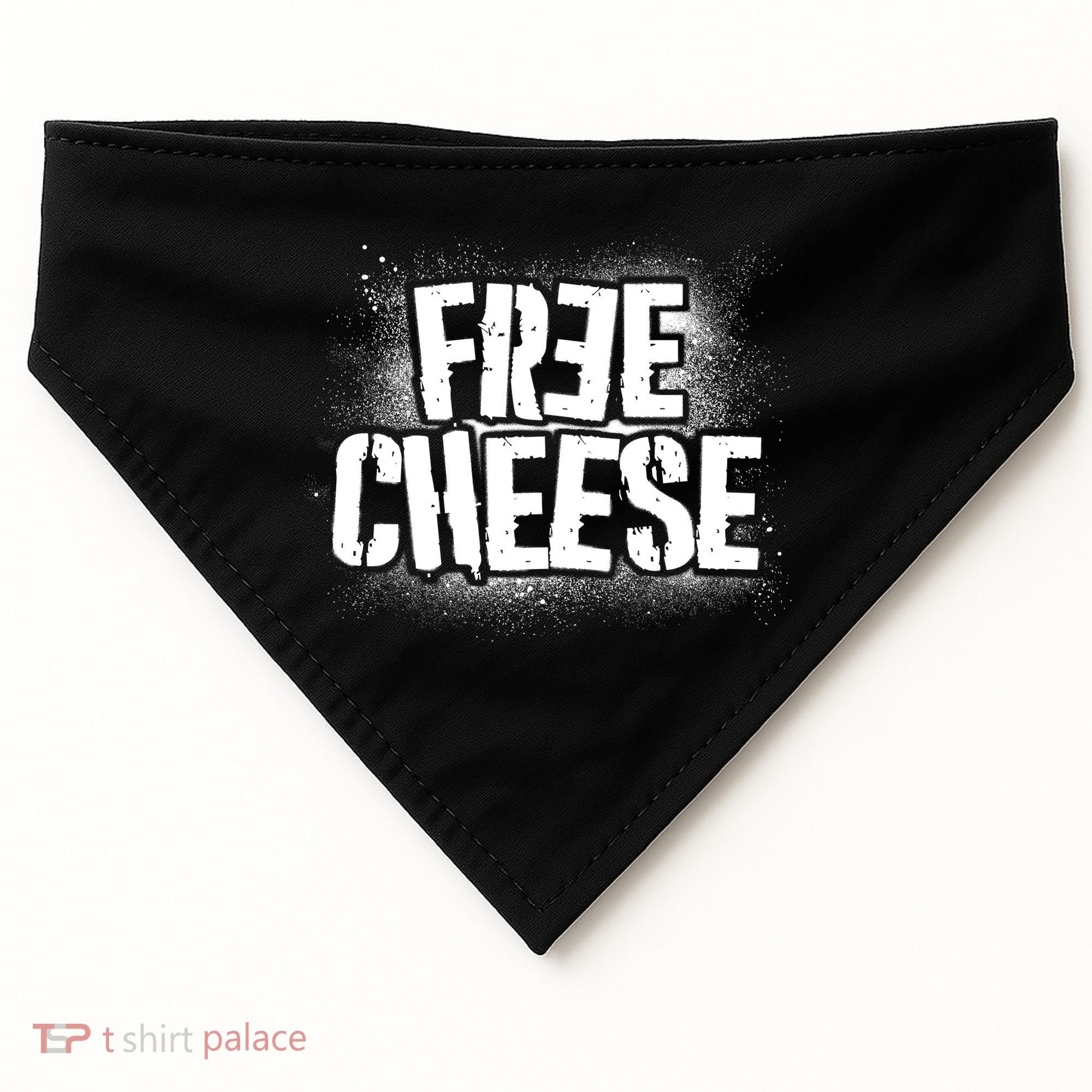 Funny Free Cheese USA-Made Doggie Bandana