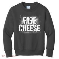 Funny Free Cheese Kids Sweatshirt thumb 0