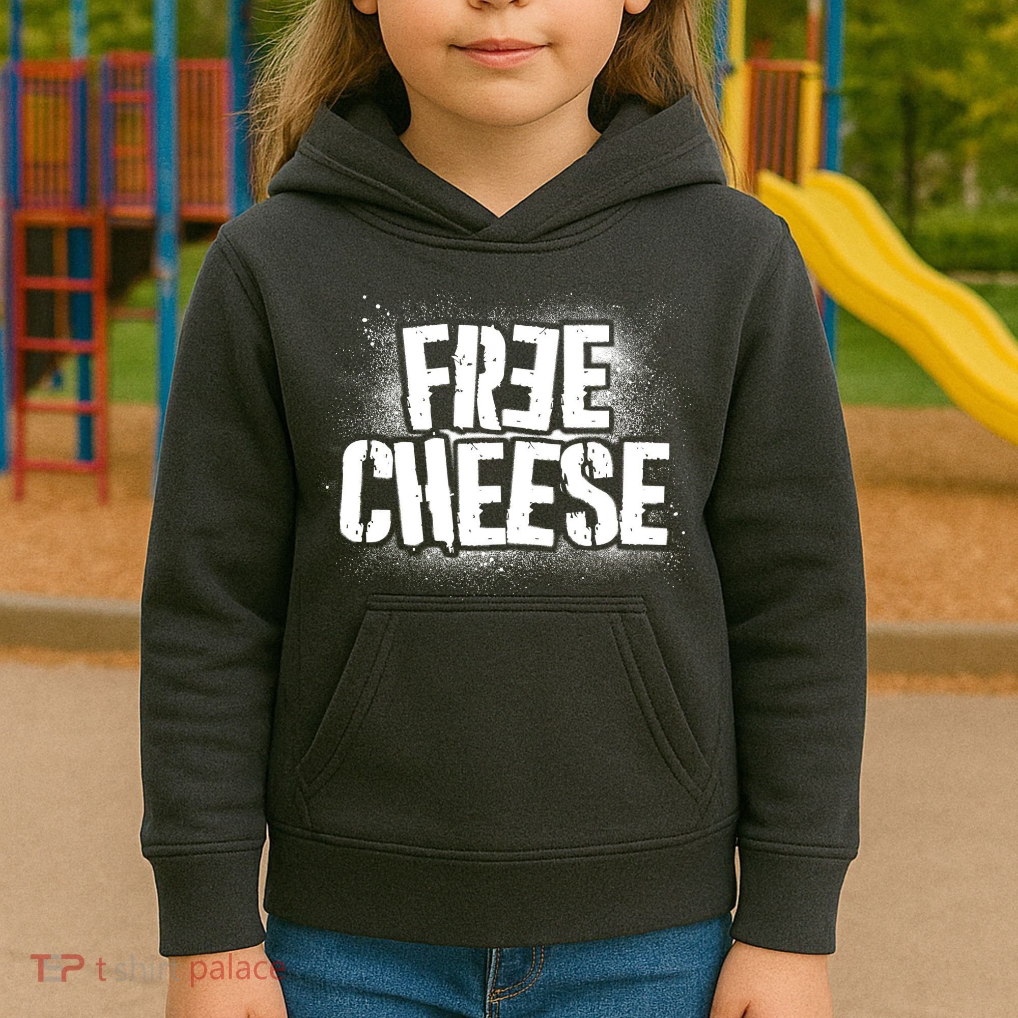 Funny Free Cheese Kids Hoodie