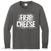 Funny Free Cheese Kids Long Sleeve Shirt thumb 0