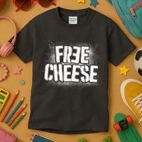 Funny Free Cheese Kids T-Shirt thumb 3