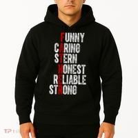 Fathers Funny Caring Stern Honest Reliable Strong Hoodie thumb 2