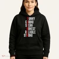 Fathers Funny Caring Stern Honest Reliable Strong Hoodie thumb 5