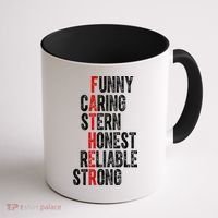 Fathers Funny Caring Stern Honest Reliable Strong Coffee Mug thumb 1