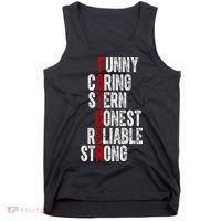 Fathers Funny Caring Stern Honest Reliable Strong Tank Top thumb 0