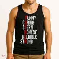 Fathers Funny Caring Stern Honest Reliable Strong Tank Top thumb 3