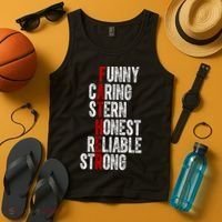 Fathers Funny Caring Stern Honest Reliable Strong Tank Top thumb 4
