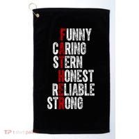 Fathers Funny Caring Stern Honest Reliable Strong Golf Towel thumb 0