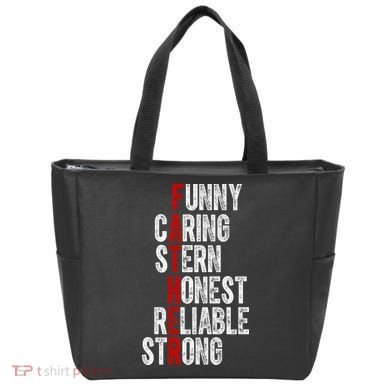 Fathers Funny Caring Stern Honest Reliable Strong Tote Bag