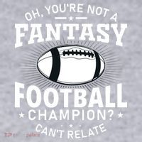 Fantasy Football Champion Slogan Women's Racerback Cropped Tank thumb 2