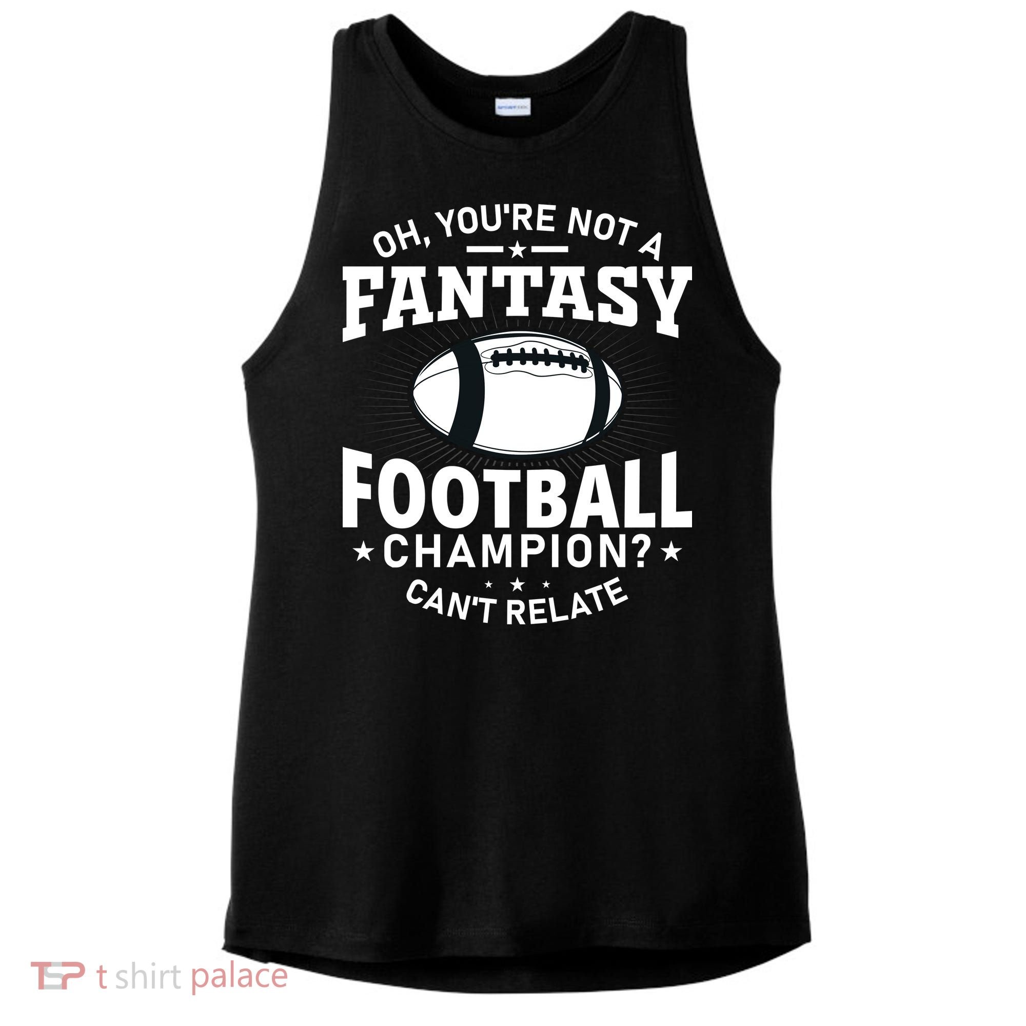 Fantasy Football Champion Slogan Ladies PosiCharge Tri-Blend Wicking Tank