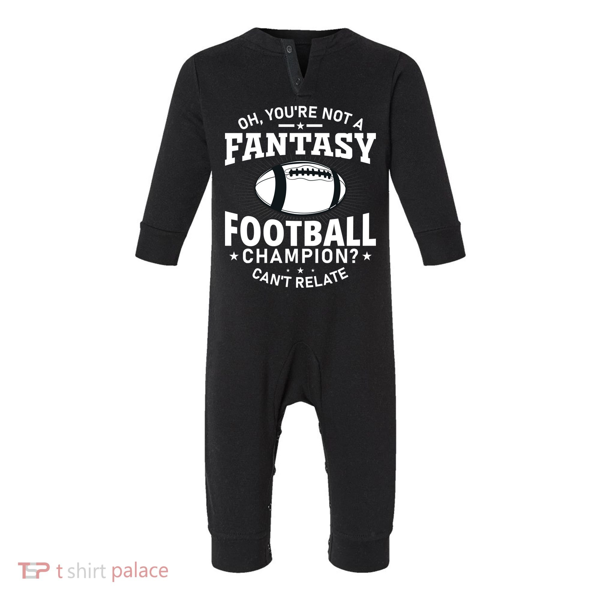 Fantasy Football Champion Slogan Infant Fleece One Piece