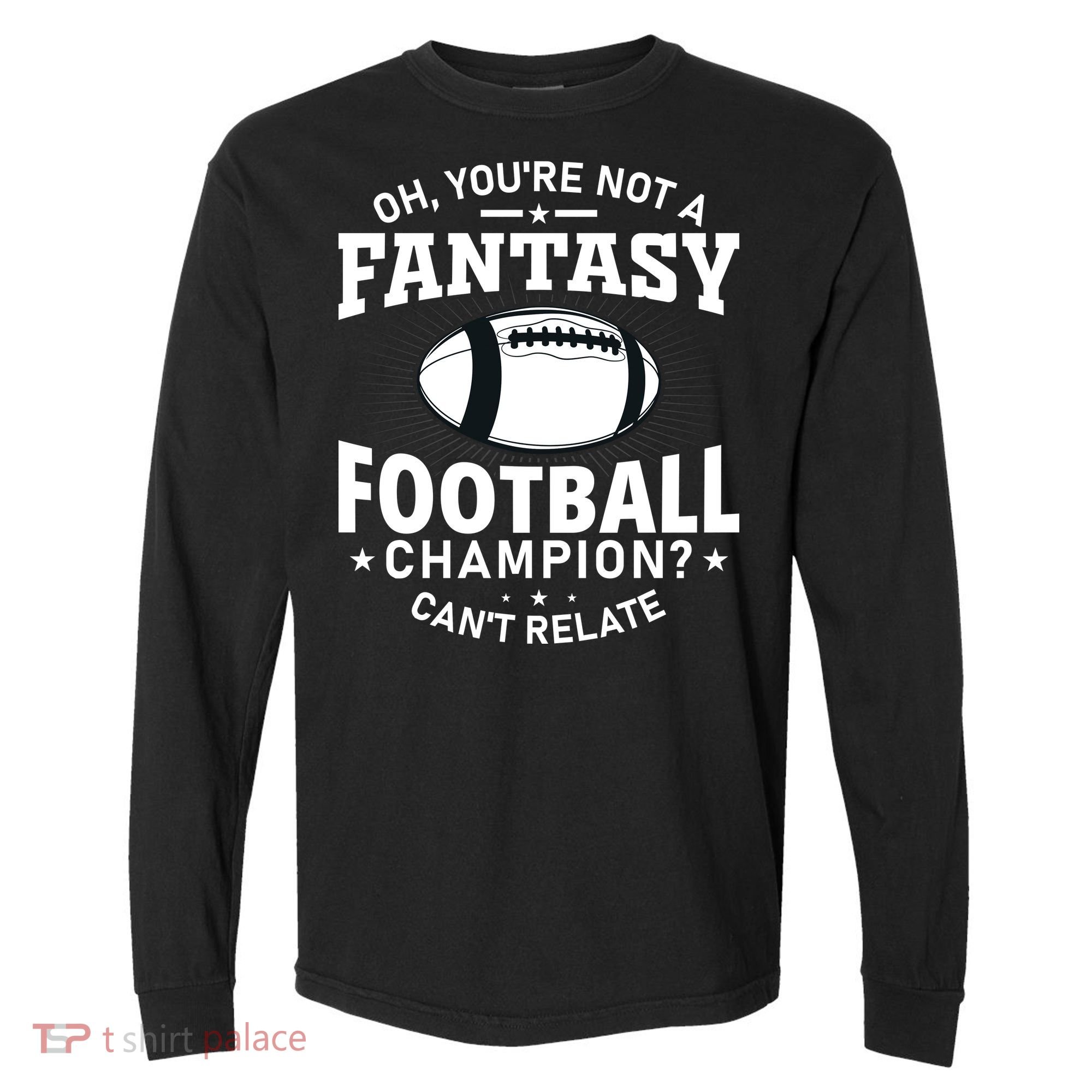 Fantasy Football Champion Slogan Comfort Colors Heavyweight Long Sleeve T-Shirt