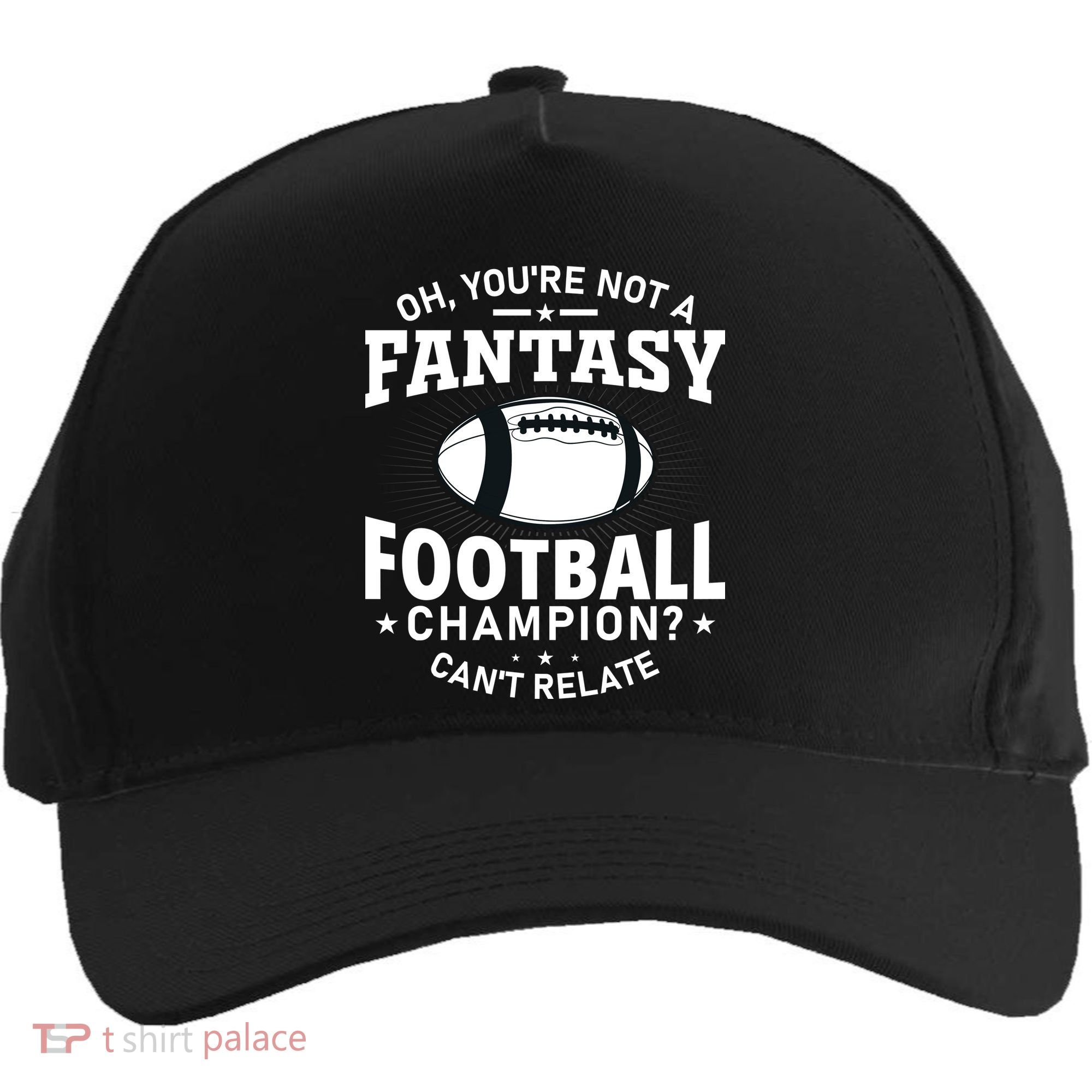 Fantasy Football Champion Slogan Five-Panel Snapback Cap
