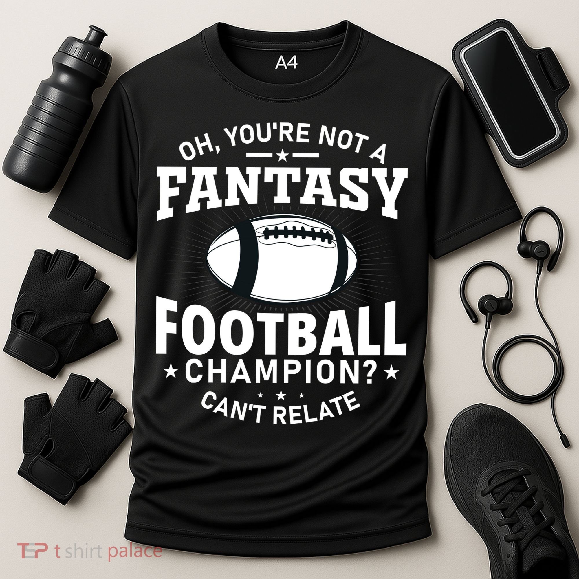 Fantasy Football Champion Slogan Cooling Performance Crew T-Shirt
