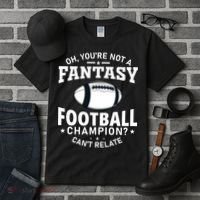 Fantasy Football Champion Slogan Tall T-Shirt thumb 3