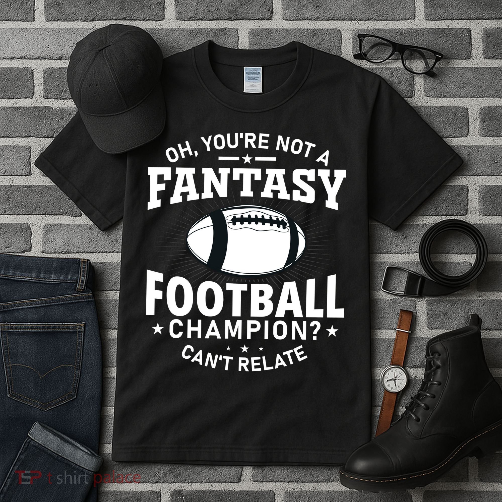 Fantasy Football Champion Slogan Tall T-Shirt