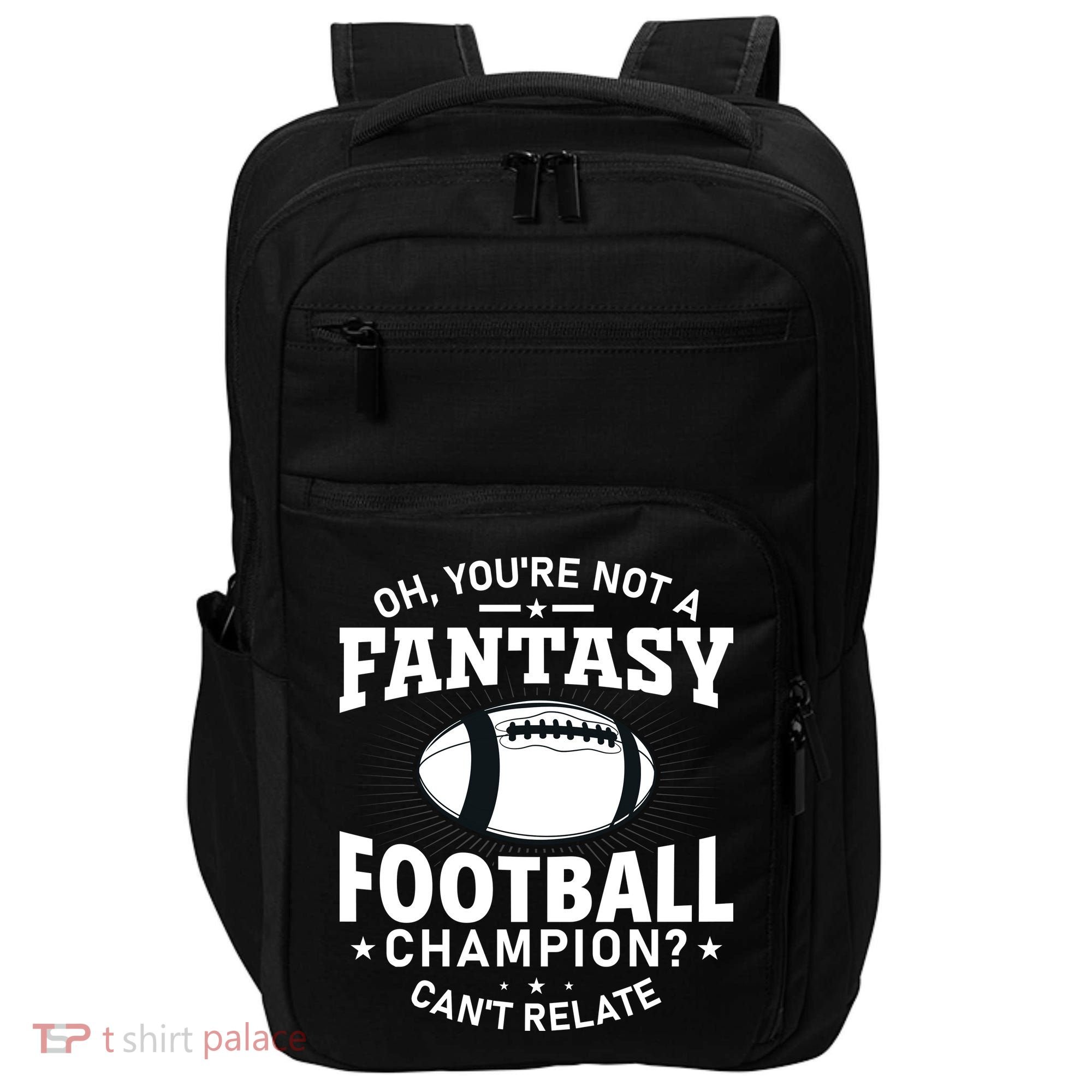Fantasy Football Champion Slogan Impact Tech Backpack