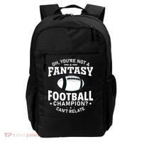 Fantasy Football Champion Slogan Backpack thumb 0