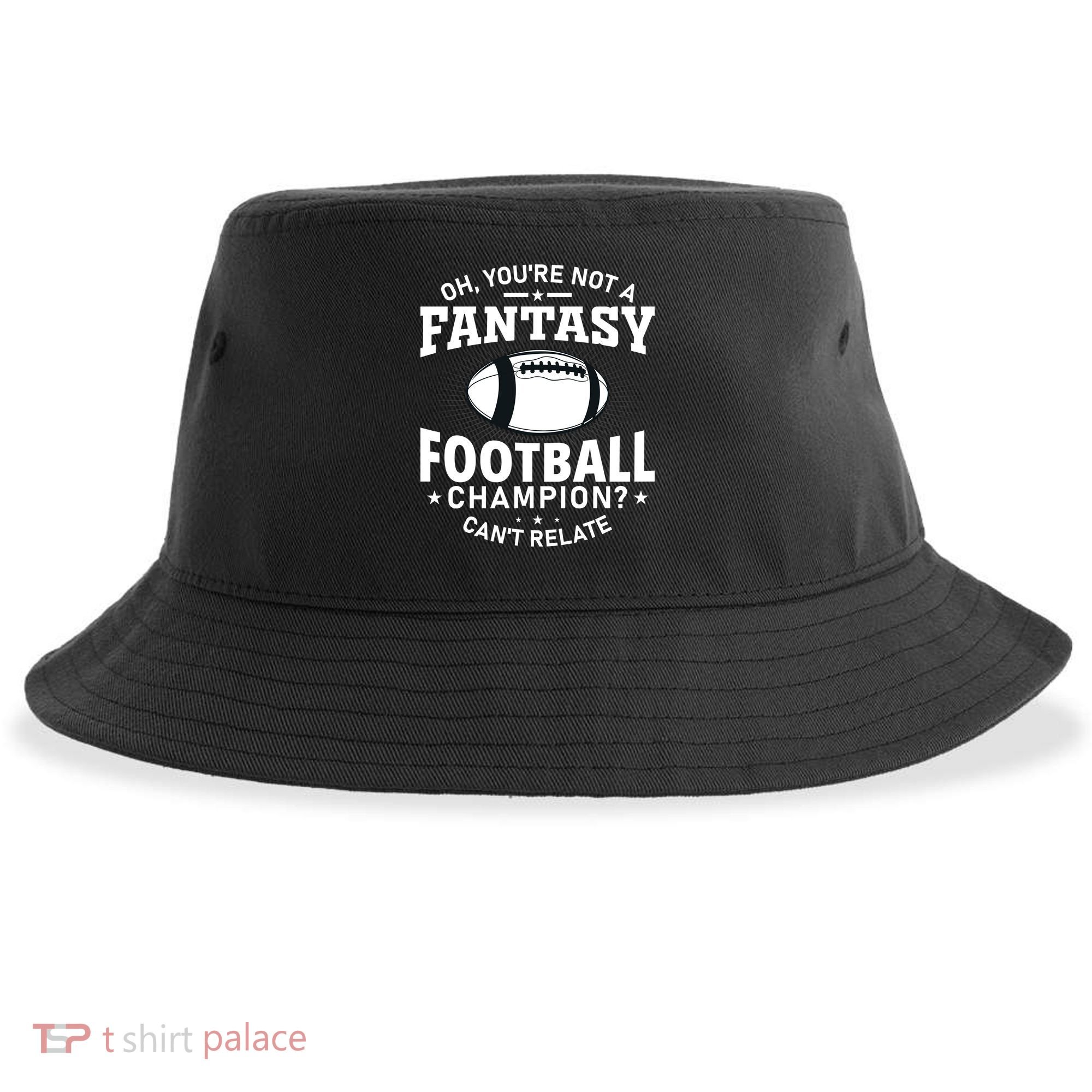 Fantasy Football Champion Slogan Sustainable Bucket Hat