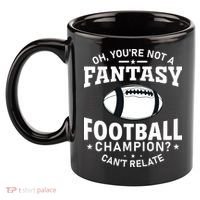 Fantasy Football Champion Slogan 11oz C Handle Ceramic Mug thumb 2